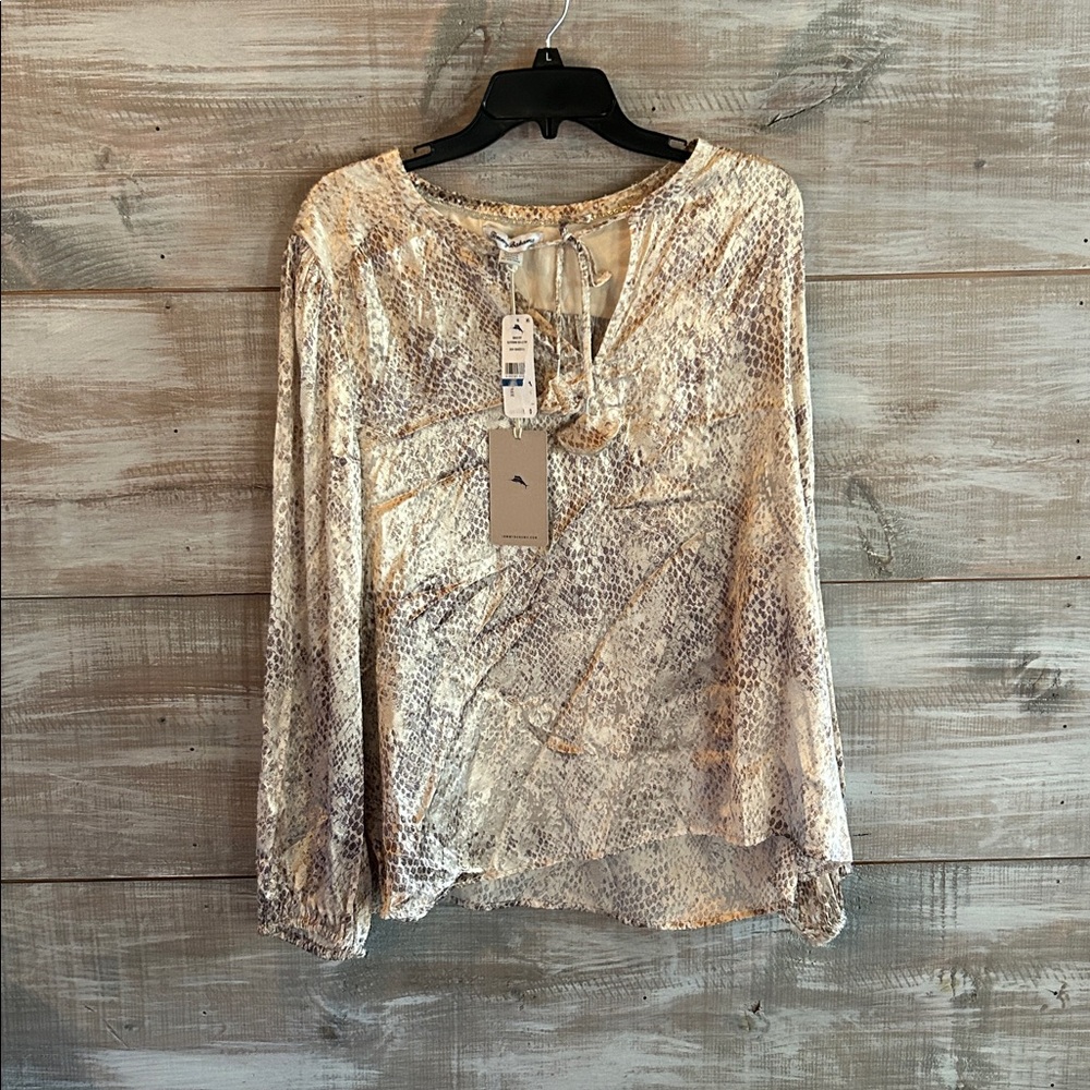 NWT Tommy Bahama Glittering Sea Ls top size XL